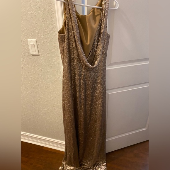 Christina Wu Style 22704 Gold(bronze)Sequin Dress. Size 6. - Picture 4 of 4